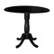 International Concepts Round 42 in Round Dual Drop Leaf Pedestal Table, 35.5 inH, Black, 42 W, 42 L, 35.5 in H, Wood K46-42DPT-6B - alternate 1